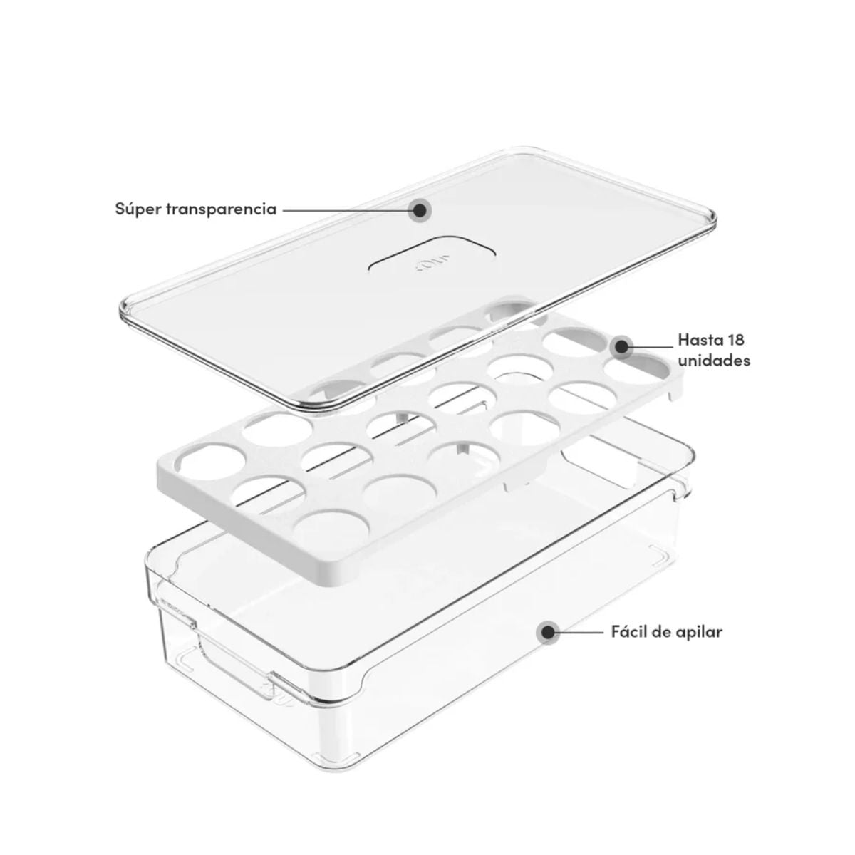 Organizador de Huevos Clear Fresh