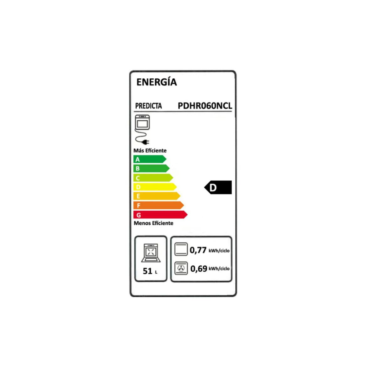 Horno Empotrado 60 Lts Con Airfryer PDHR060NCL Predicta