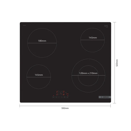 Encimera Vitrocerámica 60 cm PKF611BB8E Serie 4 Bosch