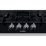 Encimera a gas 60cm Serie 4 PNH6B6B90 Cristal Negro Bosch