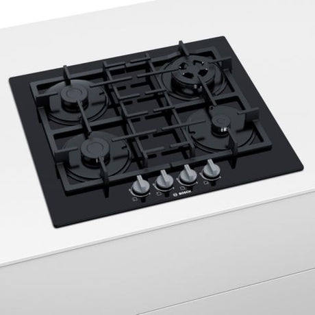 Encimera a gas 60cm PNH6B6B90 Cristal Negro Bosch