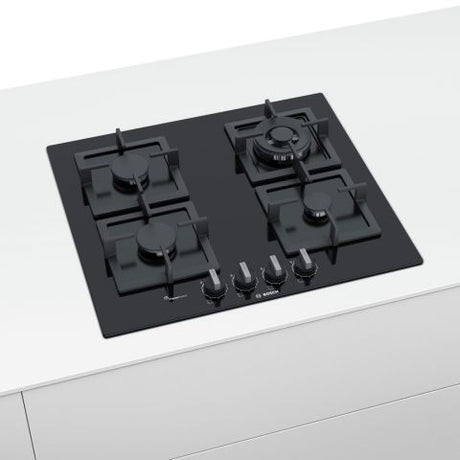 Encimera a gas 60 cm PPH6A6B20 Cristal Negro Bosch
