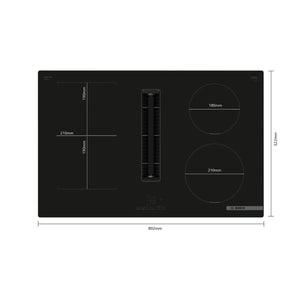 Encimera Inducción con Campana Integrada 80 cm PVS811B16E Serie 4 Bosch