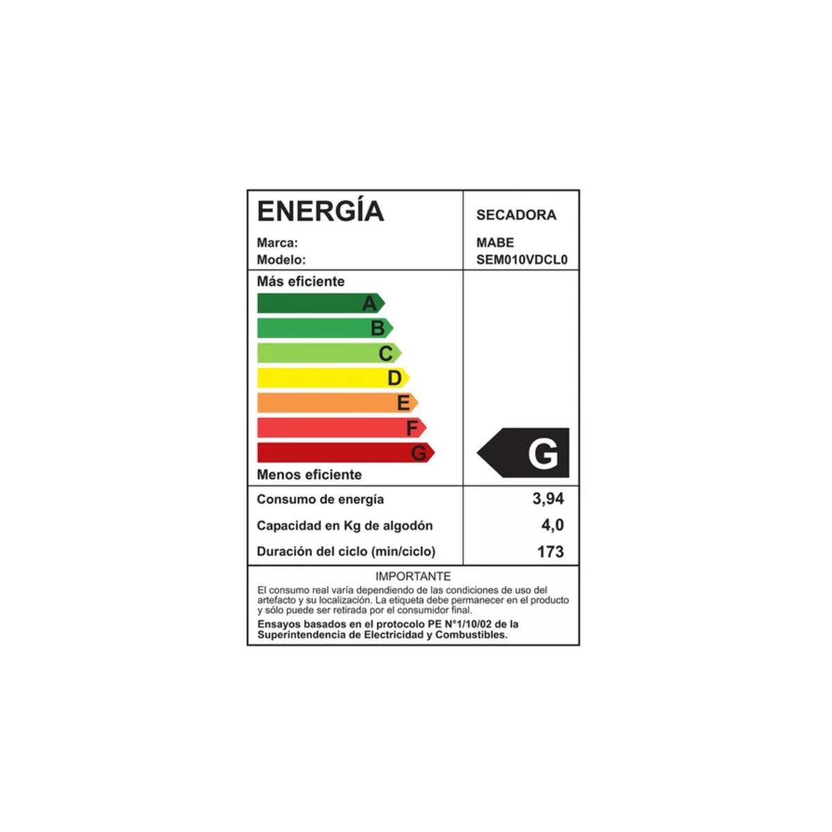 Secadora Eléctrica 10 kg Diamond Gray SEM010VDCL0 Mabe