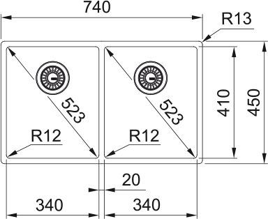 Lavaplatos BXX BOX 220/120 34-34 Franke