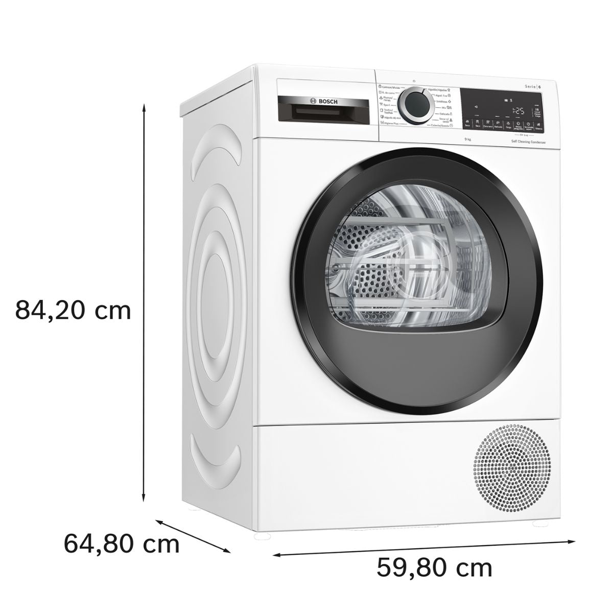 Preventa - Secadora con Bomba de Calor 9 kg Serie 6 WQG245D0ES Bosch