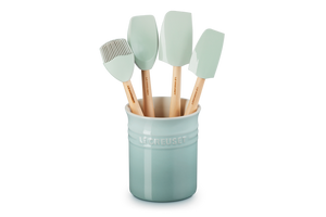 Set de 4 Espátulas + Bote 1.1L Sea Salt Le Creuset