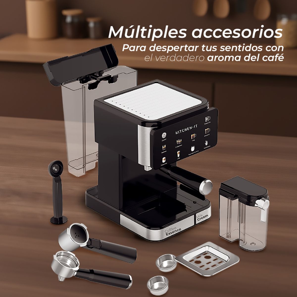 Cafetera Espresso Power Brew 9 en 1 Kitchen it