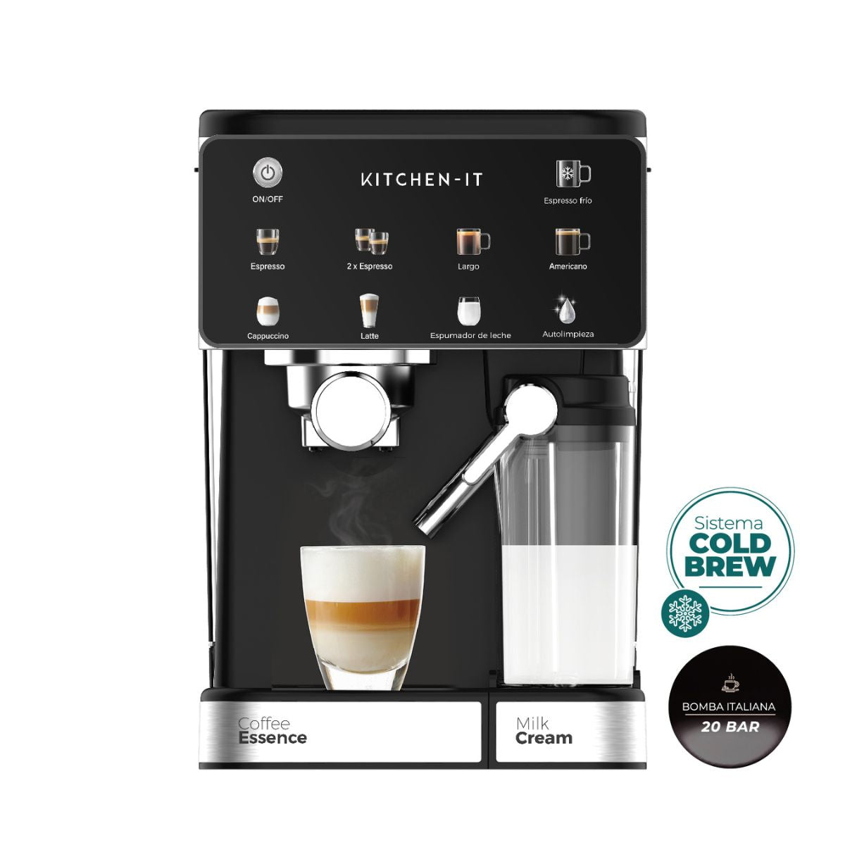 Cafetera Espresso Power Brew 9 en 1 Kitchen it