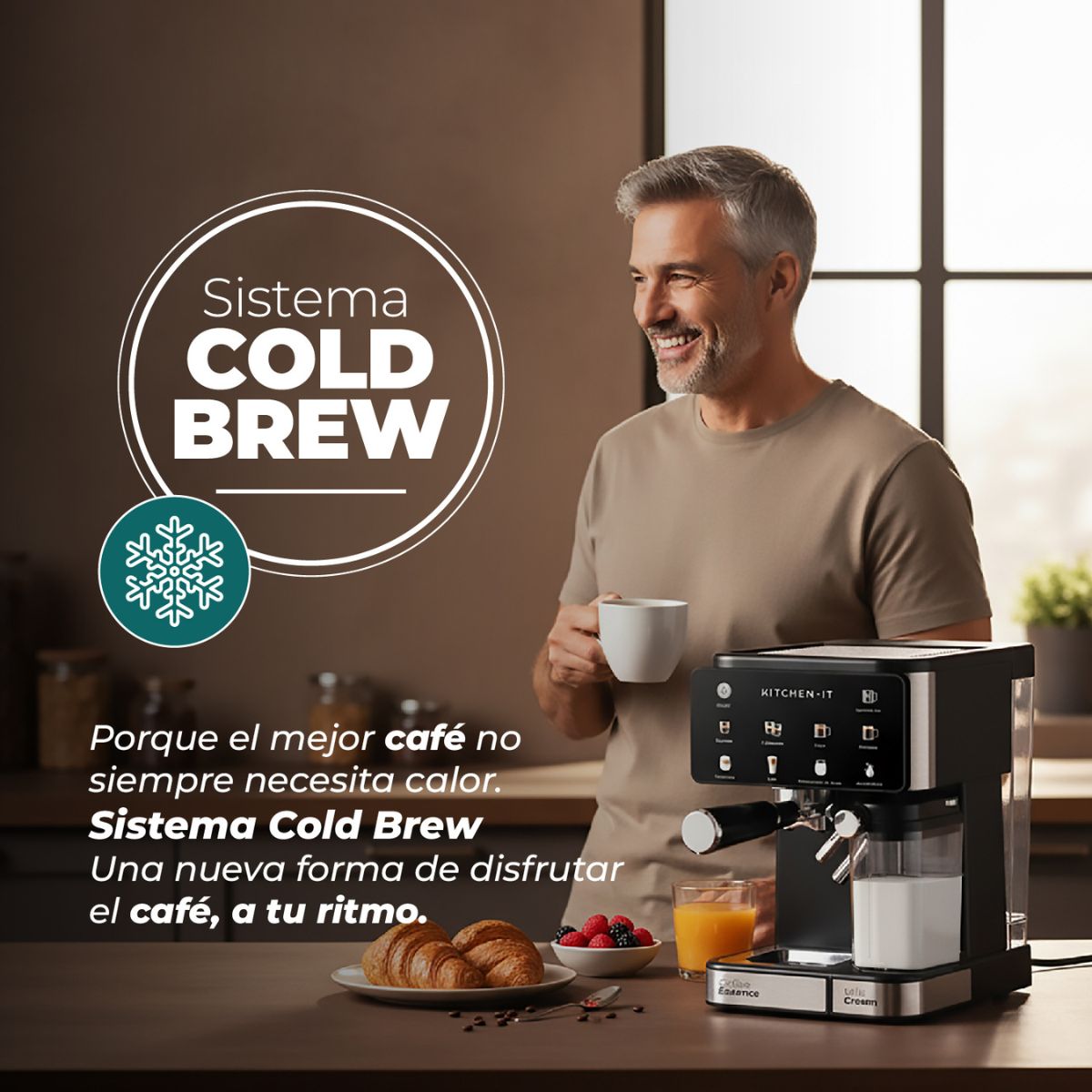 Cafetera Espresso Power Brew 9 en 1 Kitchen it