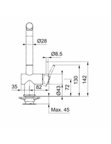 Grifería Active Plus PullOut SpraySide HP Mate Negro Franke