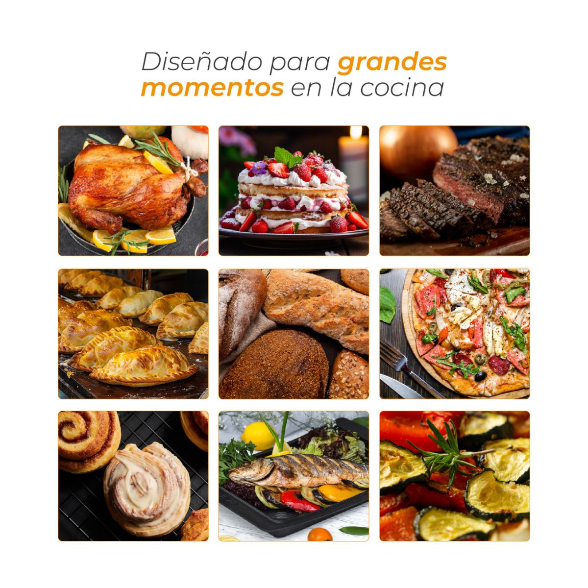 Horno Eléctrico Silver Series 100L Kitchen It