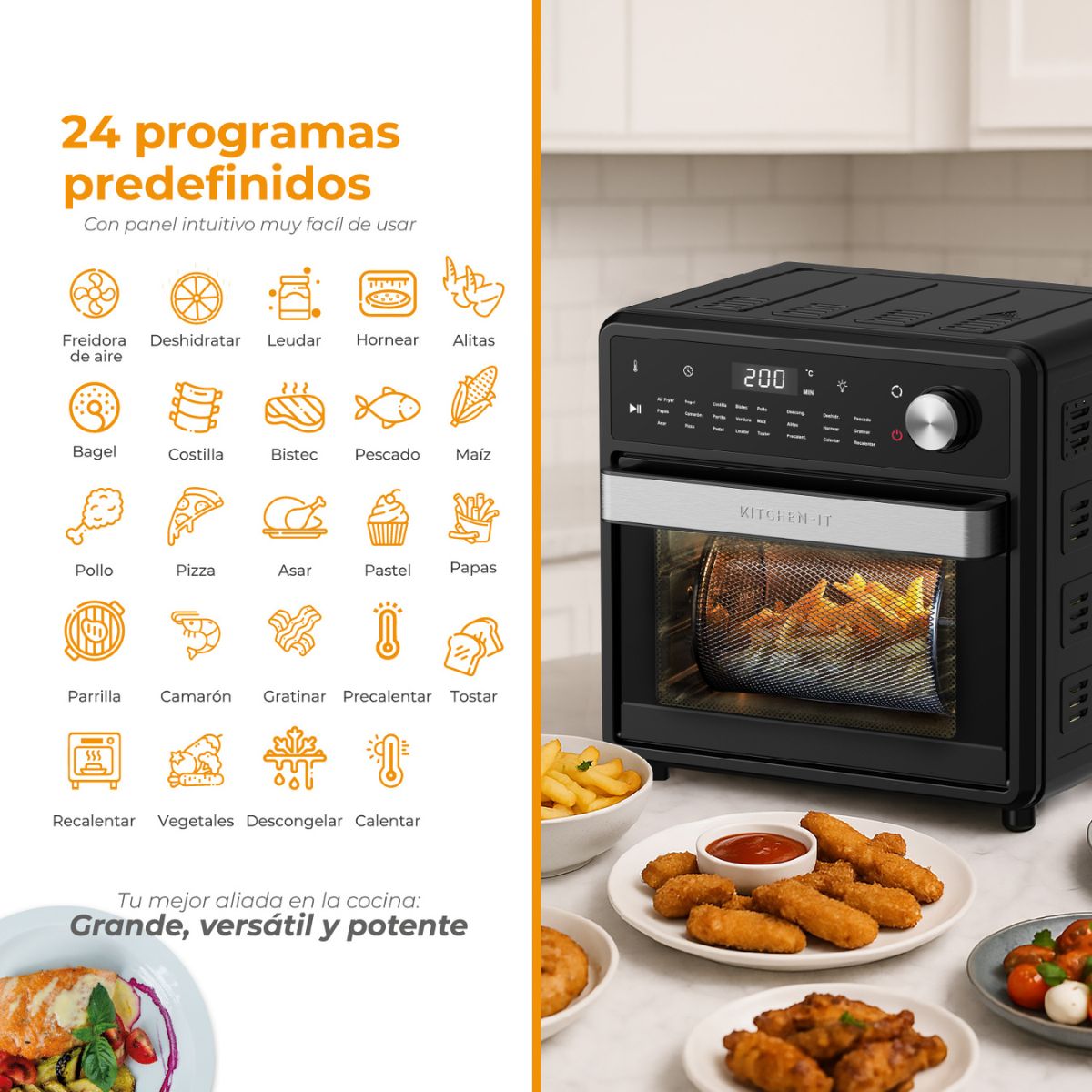 Freidora de Aire Full Edition 15L Kitchen It