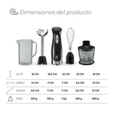 Minipimer Lite 600W 4 en 1 Acero Inoxidable Kitchen It