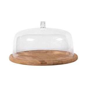 Porta Torta 27,5 cm Con Tapa Bambú OU