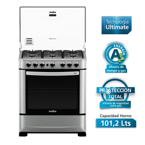 Cocina a Gas 6 quemadores ANDES7620AG0 Mabe