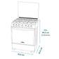 Cocina a Gas 5 quemadores ANDES7650FX1 Mabe