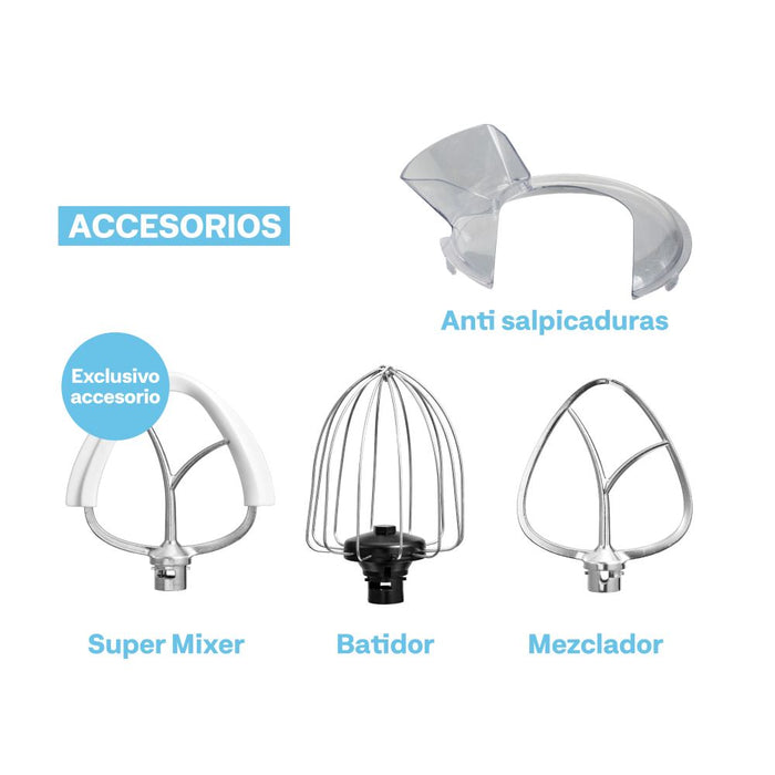 Batidora de Pedestal Hook Mixer Silver 4, 7Lt EasyWays