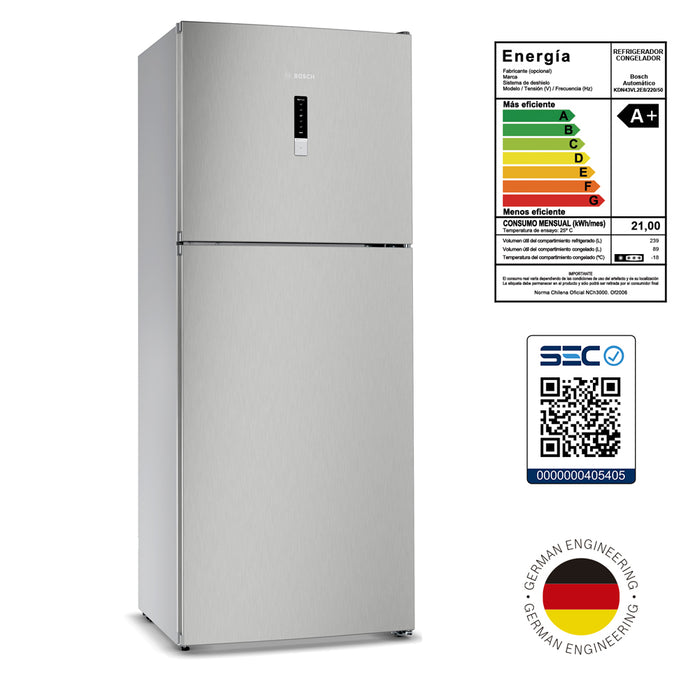 Refrigerador TF 328L KDN43VL2E8 Bosch