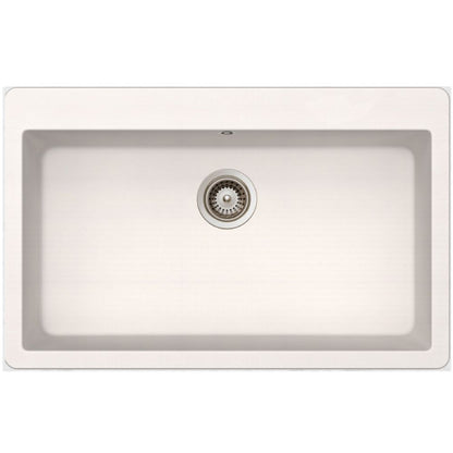 Lavaplatos Montano N-100XL - Negro - Blanco Schock