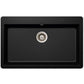 Lavaplatos Montano N-100XL - Negro - Blanco Schock