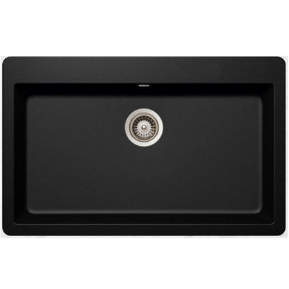 Lavaplatos Montano N-100XL - Negro - Blanco Schock