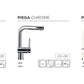 Grifería Piega Negro Inox Blanca Schock