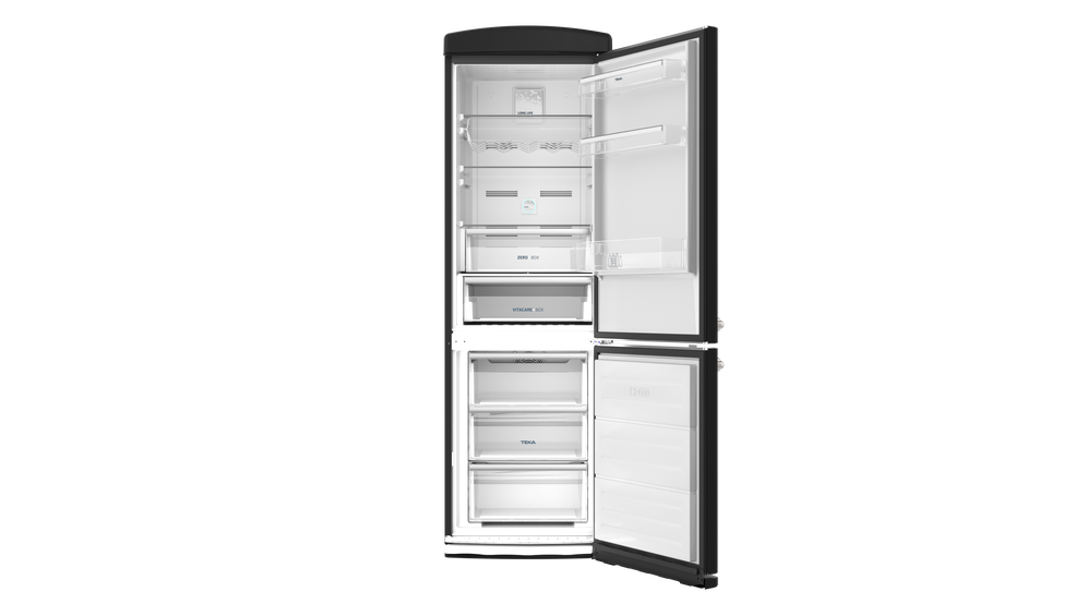 Refrigerador Retro LongLife Negro  RBF 78615 RTR Teka