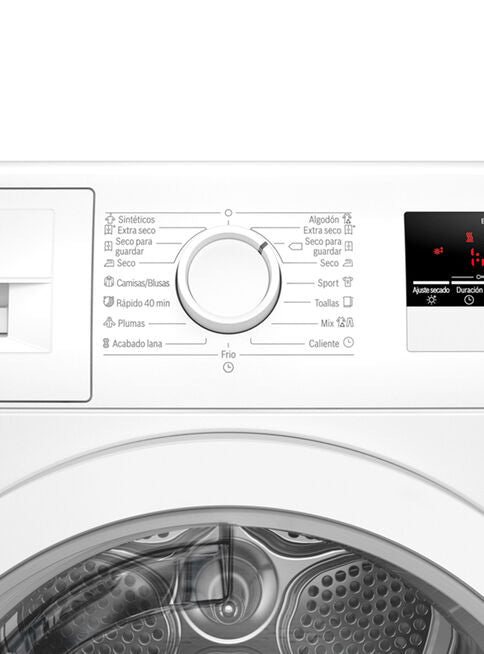 Secadora Bomba de Calor Frontal 8 Kg WTR85V91CL Blanca Bosch
