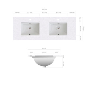 Lavamanos S con Cubierta Silestone D 140x50 Zart