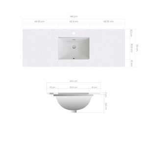 Lavamanos S con Cubierta Silestone S 140x50 Zart
