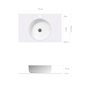 Lavamanos Sobreponer Cubierta Silestone S 70x47