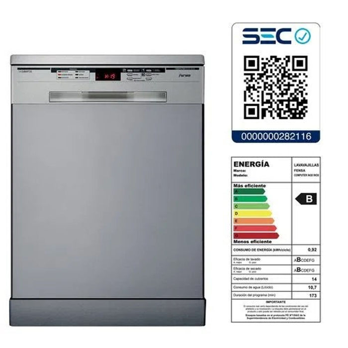 Lavavajillas  Computer 9430 Inox - 14 cubiertos - Fensa