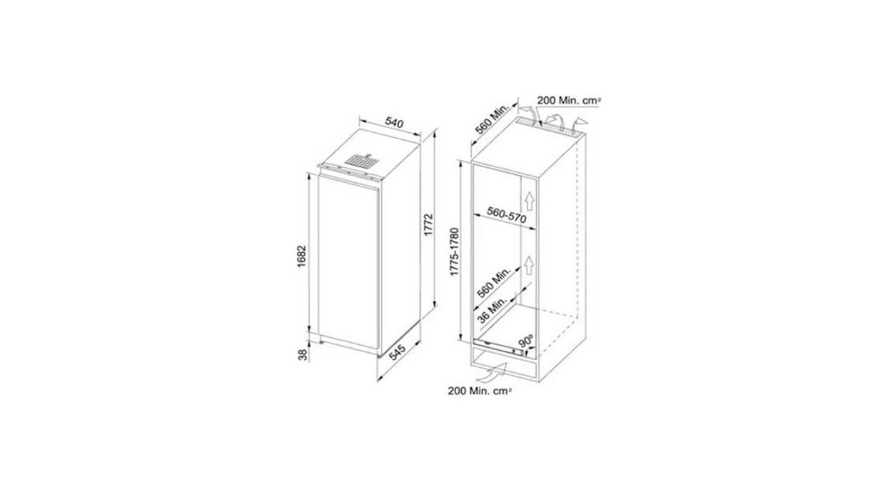 Refrigerador panelable Franke FSDR 330 NR V A